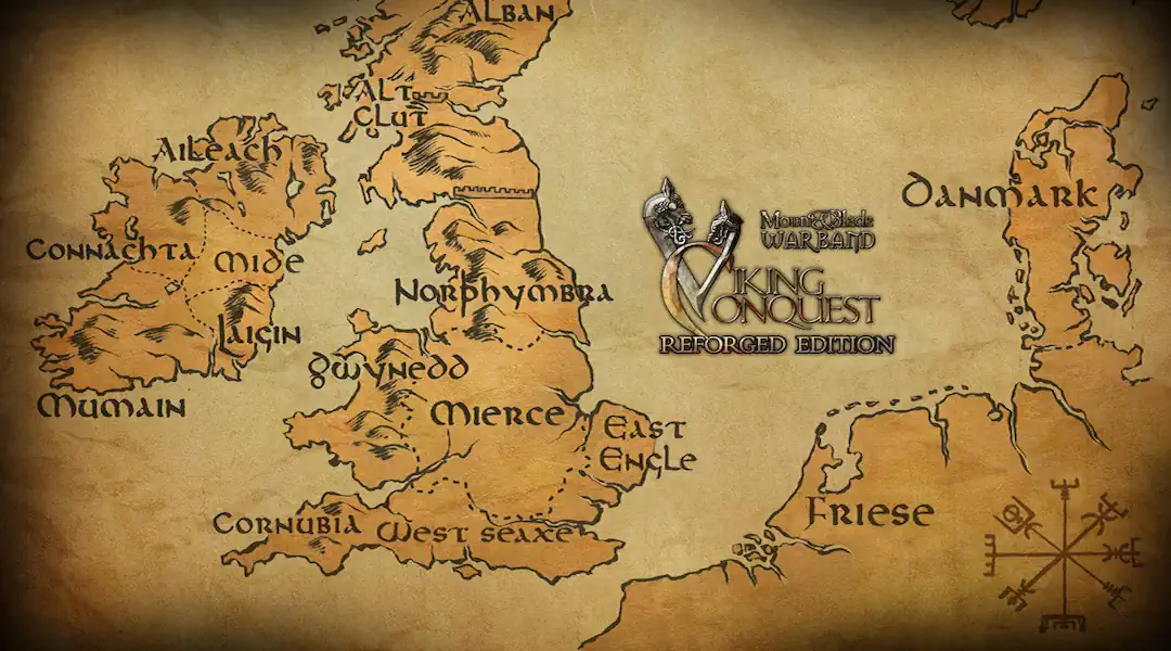 Map from the game files depicting North-Western Europe.
